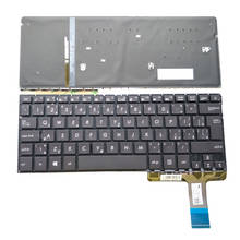 Teclado tcheco e francês para notebook, textura traseira para teclado asus ux330 ux330u ux330ua cz fr gk g 2024 - compre barato