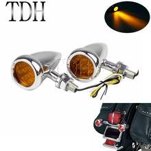 Luces Intermitentes Retro de 10mm para motocicleta Harley Honda Kawasaki 12 LED ámbar 2024 - compra barato