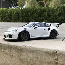 Welly 1:24 Porsche  911GT3 RS  white car model Diecasts & Toy Vehicles Collect gifts Non-remote control type transport toy 2024 - buy cheap