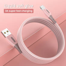 Liquid Silicone 8Pin USB Data Cable For iPhone Charger Micro USB Type-C 3A Fast Charging Cord For iPhone 13 12 11 Xiaomi Samsung 2024 - buy cheap