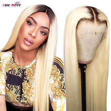 1B 613 Blonde Ombre Color 28 30Inch Brazilian Straight Wig 13x4x1 Lace Part Wig  Glueless Blonde Human Hair Wigs for Black Women 2024 - buy cheap