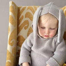 Осень 2020, Свитера для маленьких девочек, Милый хлопковый детский пуловер с кроликом, детский вязаный свитер для девочек, От 1 до 5 лет, одежда для мальчиков и девочек 2024 - купить недорого