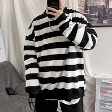 2022 Spring Men Striped Hoodies Mens Hip Hop Streetwear Pullover Male Casual Cotton Sweatshirt M-5XL 2024 - buy cheap