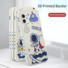 Чехол для телефона с рисунком астронавта для iPhone 12 Pro Max 11 X XS XR XSMAX SE2020 8 8Plus 7 7Plus 6 6S Plus, силиконовый чехол 2024 - купить недорого
