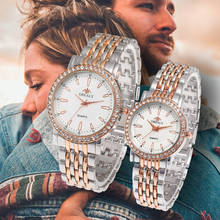 Luxury Lovers Watch Diamond New Trendy Stainless Steel Strap Analog Quartz Wristwatch Simple Business Valentine's Day Gift 2024 - buy cheap
