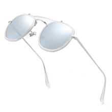 Классические винтажные круглые поляризационные солнцезащитные очки для мужчин, фирменный дизайн, Полароид, солнцезащитные очки для женщин, металлическая оправа, черные линзы, очки для вождения 2024 - купить недорого