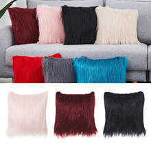Luxury Long Faux Fur Throw Pillow Case Super Soft Plush Cushion Cover Deluxe Home Sofa Bed Car Party Decorative 40x40cm 2024 - buy cheap