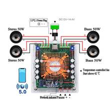 HIFI Bluetooth 5.0 TDA7850 4 Channel 50W*4 Car stereo Audio Subwoofer Power Amplifier Board Bass AMP Home Theater 2024 - buy cheap