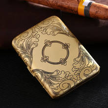 Hot Vintage Copper Cigarette Case 16 Sticks Portable 70MM Cigarette Boxes Tobacco Holders Anti-pressure Smoking Accessories 2024 - buy cheap