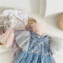 Vestidos de flores para niña, ropa de bebé, vestido Floral elegante para Playa, vestido de princesa bonito para verano, 1-7T 2024 - compra barato