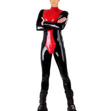 Two Zips Male Latex Tight Suit Rubber Bodysuit Men Catsuit Handmade Bodystocking  S-LCM165 2024 - buy cheap