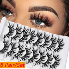 5/8 Pairs Mixed Styles 3D Mink False Eyelashes Natural Wispy Criss-cross Fluffy Cruelty-free Lash Soft Handmade Eye Makeup Tool 2024 - buy cheap