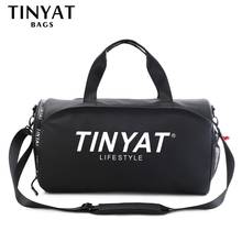 TINYAT Большая вместительная мужская дорожная сумка из искусственной кожи, спортивная сумка, водонепроницаемая сумка для отдыха на выходных для мужчин T3001 2024 - купить недорого