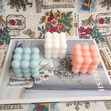Vela de cubo de burbujas de 2 pulgadas, Linda cera de soja, aromaterapia, velas pequeñas perfumadas, regalo de cumpleaños relajante, 1 ud. 2024 - compra barato