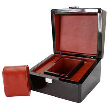 Luxury Black Single Slot Wooden Watch Case Paint Box Travel Jewelry Storage 17x15x10cm 2024 - buy cheap