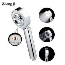 Zhangji-bico pulverizador para chuveiro, dupla face, alta pressão, modo chuva, spray, removível, com recipiente, gel 2024 - compre barato