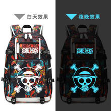 Bolso de hombro luminoso de One Piece, mochila para ordenador portátil, mochila escolar para estudiantes, regalo de viaje informal para adolescentes 2024 - compra barato