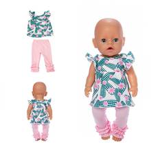 Fit 18 inch 43cm Born New Baby Doll Clothes Doll Accessories Unicorn Elk Flamingo Cactus Suit For Baby Birthday Gift 2024 - buy cheap