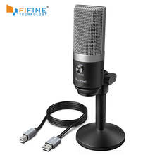 Fifine-microfone usb para computador k670, compatível com laptop, transmissão on-line, twitch, dublagem, podcasting, youtube, skype 2024 - compre barato