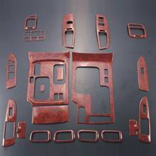 For Toyota Land cruiser 4500 4700 LC100 19PCS Peach Wood ABS Chrome Car Interior Side Door Body Cover Trim Molding Accessories 2024 - buy cheap