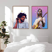 Pintura estrela de parede, arte e impressões de parede para decoração de sala de estar, arte e decoração de casa, hip-hop 2024 - compre barato