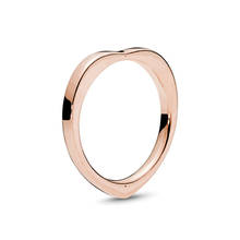 Anillo de plata de ley 2019 con forma de arco de amor para mujer, sortija de compromiso de boda, color oro rosa, 925 2024 - compra barato