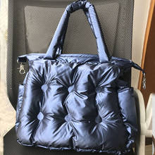 Женская наплечная сумка, Большая вместительная сумка с пуховыми перьями, легкая, теплая, с хлопковой подкладкой 2024 - купить недорого
