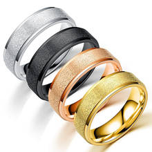 SUMENG-anillos de acero inoxidable para mujer, sortija Simple de alta calidad, 2/2021mm de ancho, 4 colores, 4/6 2024 - compra barato