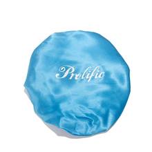 Customized Logo Satin bonnets 2 Layer Women hair extension protect Bonnet/Headband scarf Caring Extention Wig Hairs Sleep Caps 2024 - buy cheap