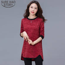 Loose Slim Large Size Knit Women Blouses Blusas Mujer De Moda 2022 Spring Autumn Solid Long Sleeve Women Tops Casual 6724 50 2024 - buy cheap