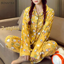 Pajama Sets Women Outfits Cute Print Popular Pj Set for Lady Lounge Sleepwear Teenagers Girls All-match Spring Long Sleeve Soft 2024 - buy cheap