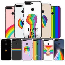 Funda de teléfono de silicona LGBT, carcasa negra de arcoíris para Huawei honor 30, 20 Pro, 8, 8X, 9, 10, 20 Lite, Mate 10, 20, 30 Lite Pro 2024 - compra barato