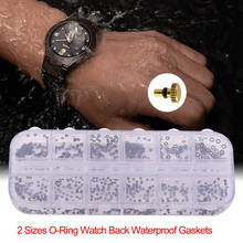 Anillos de goma de 12 tamaños, juntas de reloj de 1,4-2,8mm, caja pequeña de corona O anillo para sello impermeable 2024 - compra barato