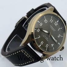 Corg17 relógio mecânico masculino 40mm, item de luxo, com pulseira de couro, movimento nh35a, à prova d'água 2024 - compre barato