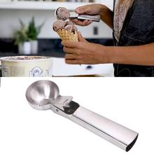 Stainless Steel Ice Cream Scoop with Trigger Fruit Spoon Dipper Kitchen Tool Whosale&Dropship 2024 - buy cheap