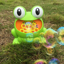 Máquina automática para hacer burbujas para niños, soplador de burbujas de rana, 500 burbujas/minutos, juguetes al aire libre para niños, regalo de fiesta de cumpleaños, novedad 2024 - compra barato