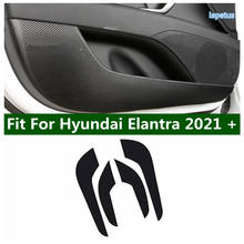 Lappla molduras para interior da porta automotiva, 4 peças adesivas à prova de poeira para hyundai elantra 2021 acessórios 2024 - compre barato