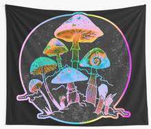 Garden of Shrooms Tapestry Wall Hanging with Art Home Decorations Psychedelic Wall Tapestry for Living Room Bedroom Dorm Decor 2024 - buy cheap