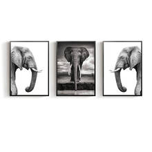 Pôsteres e impressões vintage de animais, decoração moderna para casa, arte de parede, fotos retrô de elefante para sala de estar, pintura em tela de estudo 2024 - compre barato