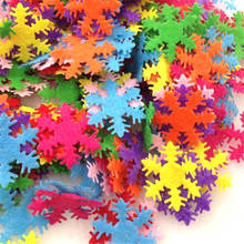 100pcs Padded Felt Mix Color Snowflake Appliques Craft Kid's Doll Lots A275 2024 - buy cheap