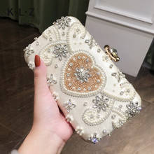 Fashion all-match banquet ladies messenger small bag elegant clutch women embroidered beads matching dress one-shoulder handbag 2024 - buy cheap