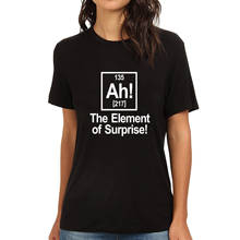 Camiseta con estampado divertido de ciencia sorpresa Ah Element Of Surprise para mujer, Lyprerazy 2024 - compra barato