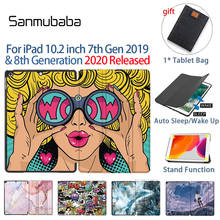 Sanmubaba For iPad 10.2 Case 2020 2019 For iPad 8th 7th Generation 10.2 inch funda PU Leather Flip Stand Smart Cover Coque 2024 - buy cheap