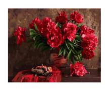 Frameless diy paintings by numbers flowers wall decor picture by numbers on canvas for home decor 4050cm red peony 2024 - buy cheap
