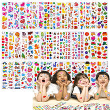 30 Sheets Different Puffy 3D Cartoon Stickers Waterproof Bubble Kids DIY Craft Toys Princess Animal Boys Girls Children Gifts 2024 - buy cheap