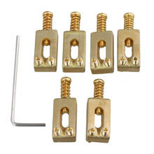 6 pçs/set Latão Selas Ponte Guitarra Elétrica Com chave * Primavera Ferramenta de Reparo de Guitarra Elétrica Peças 30x10.3x6mm 2024 - compre barato