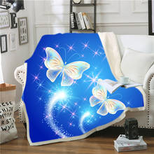 Butterfly 3D Printed Sherpa Blanket Couch Quilt Cover Travel Youth Bedding Outlet Velvet Plush Throw Fleece Blanket Bedspread 2024 - buy cheap