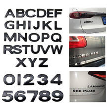 25mm carro auto cromado metal diy 3d abc letras do alfabeto digital adesivo de decoração do carro logotipo auto acessórios do carro #293210 2024 - compre barato