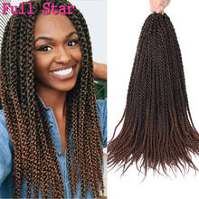 Full Star 22" 3D Cubic Twist Crochet Braids 12 Strands Ombre Black Bug Crochet Hair Extensions Synthetic Braiding Hair For Women 2024 - buy cheap