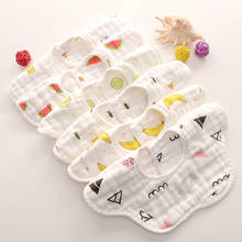 Baby Bibs 360 Degree Rotation 8 Layers Gauze Muslin Baby Kids Bandana Burp Cloth Soft Newborn Infant Saliva Towel Baby Stuff 2024 - buy cheap